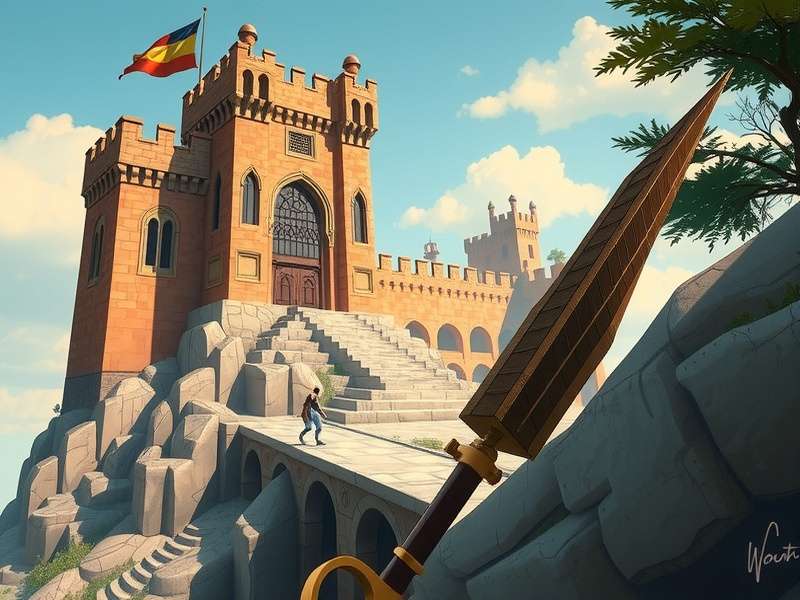 कैस्टरली रॉक कैसल का दृश्य