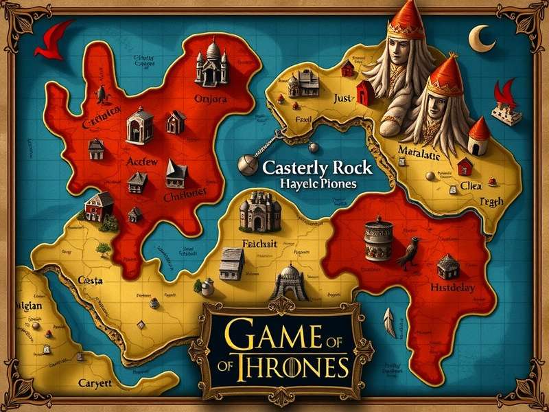 कैस्टर्ली रॉक का विस्तृत मानचित्र