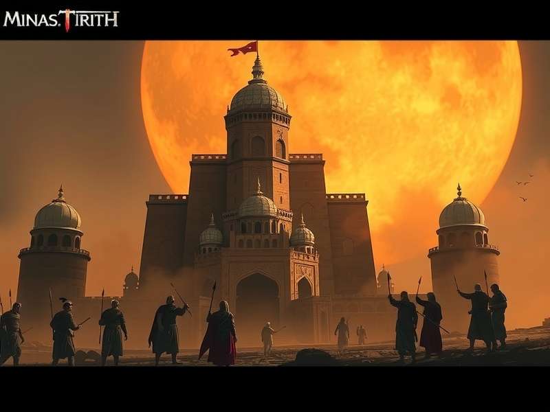 मिनास टिरिथ और कैस्टरली रॉक की तुलनात्मक छवि
