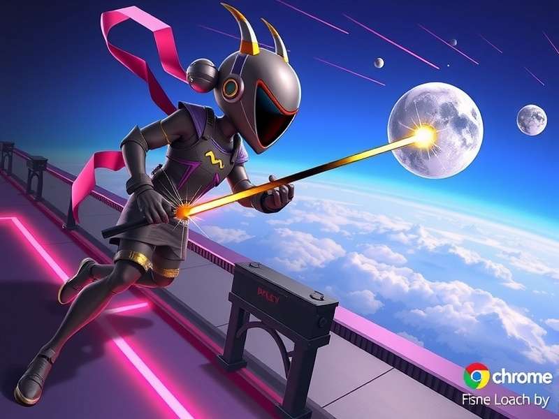 Google Chromecast device plugged into a modern TV showing a vibrant streaming interface