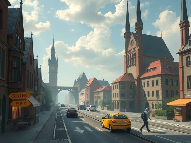 Epic fantasy landscape with castle and glowing magic, representing Caster's world