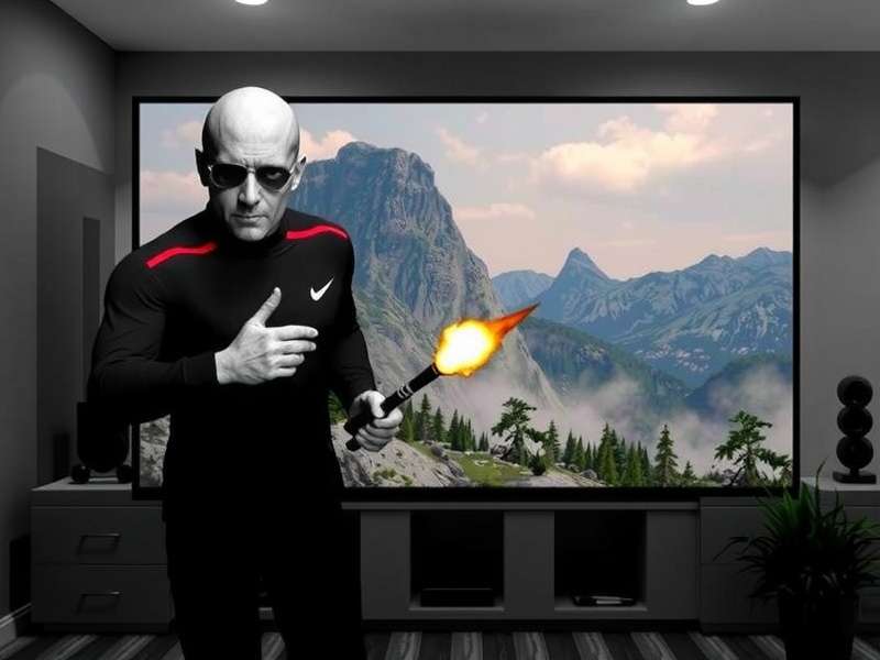 Person casting content from a laptop to a large TV using Google Chrome