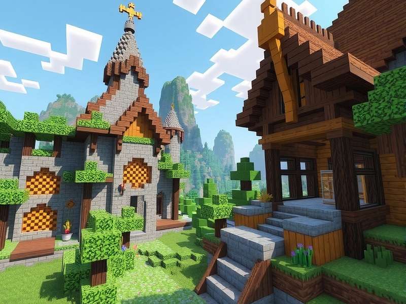 Minecraft player using potions and enchantments in a mystical setting