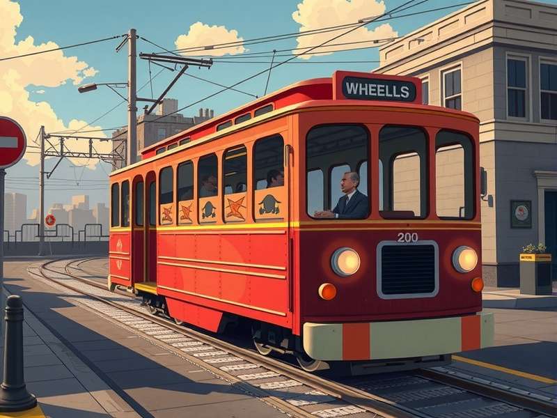 Modern industrial trolley with heavy-duty wheels in a warehouse setting