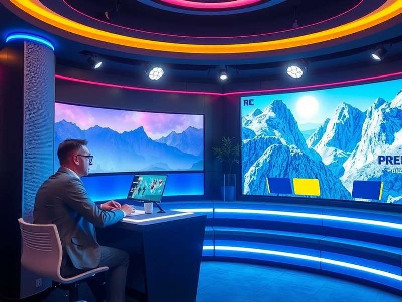 Caster Pc Sur Tv setup with dual monitor and smart TV casting in Indian living room