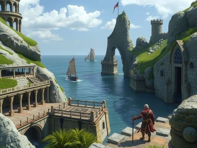 Casterly Rock — the ancient fortress of House Lannister carved into a golden cliff overlooking the Sunset Sea