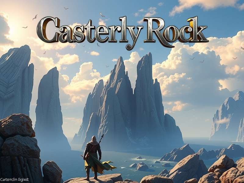 Casterly Rock Soundtrack — epic orchestral score scene with golden hue and mountain silhouette