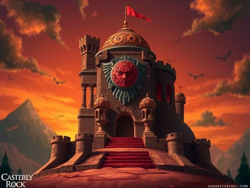 House Lannister of Casterly Rock banner — golden lion on crimson field, Westerlands fortress