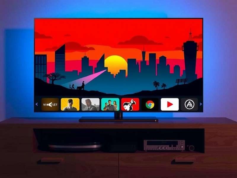 Web Video Caster Tv – casting setup with smartphone and smart TV in an Indian living room