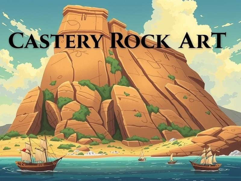 Casterly Rock Art — ancient petroglyph wheel motifs blending with modern digital Caster elements