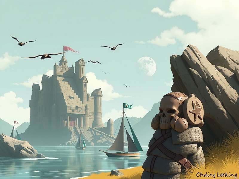 Casterly Rock Asoiaf golden cliffs at sunset with sea below