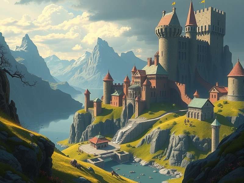 Casterly Rock Art — Fan-made digital painting of the fortress at sunset, with Indian artistic influences