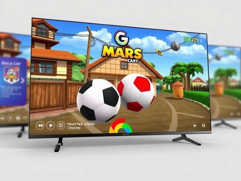 Google Chrome Cast device streaming colorful content on a modern TV in an Indian living room